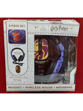 HARRY POTTER Headset w/ Mic, Wireless Mouse & mouse pad Tech Bundle NEW Other
